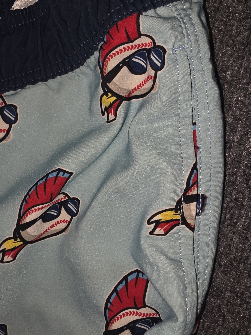 Wild Thing Baseballism Graphic Swim Trunks - Picture 7 of 7